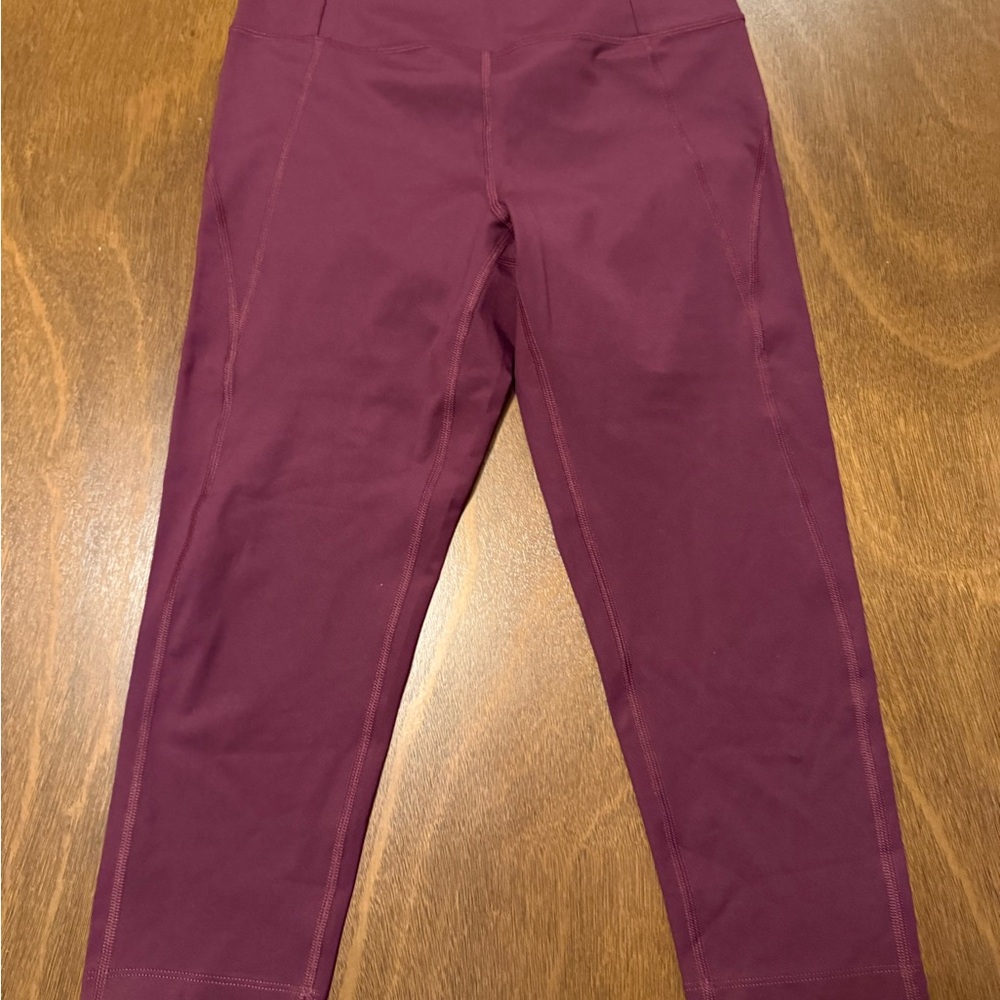 Girlfriend Collective Burgundy Capris